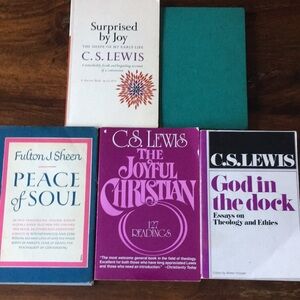 Books on Theology Christian Behavior by CS Lewis + More on the Soul (Lot of 6)